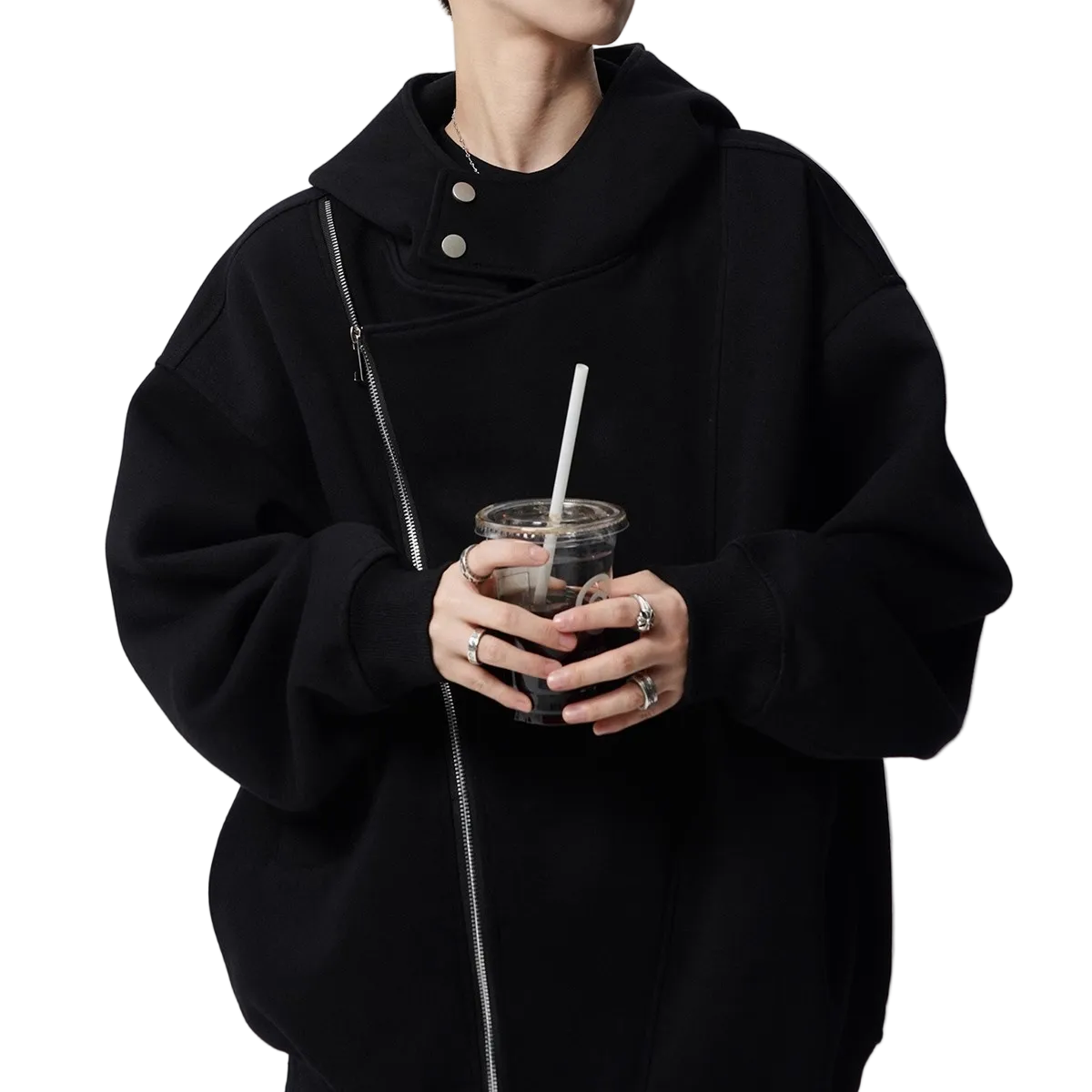 ASYMMETRIC ZIP SWEAT HOODIE（アシンメトリックジップスウェットフーディ）｜ユニセックス