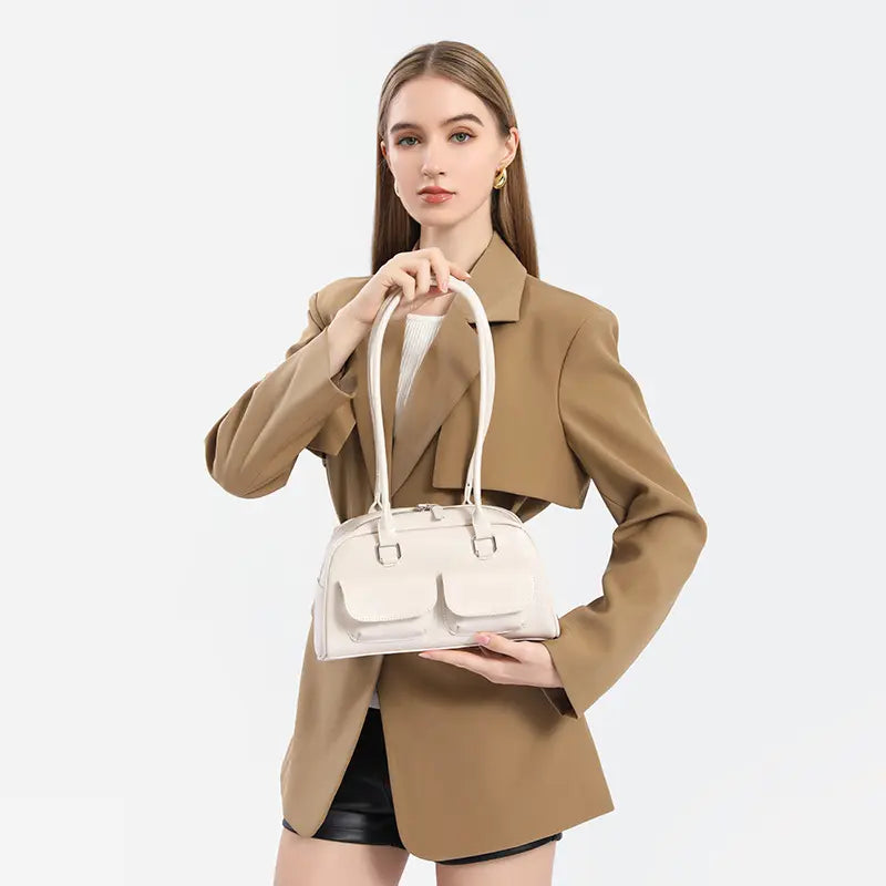 VINTAGE PU SHOULDER BAG - ヴィンテージライクPUショルダーバッグ Mira Gemini