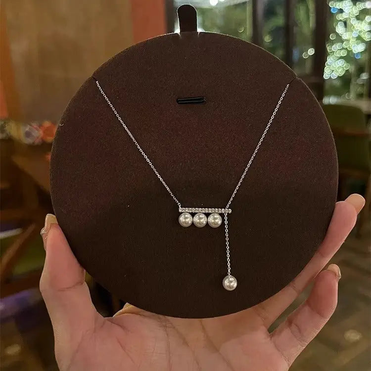 PEARL SILVER NECKLACE Mira Gemini