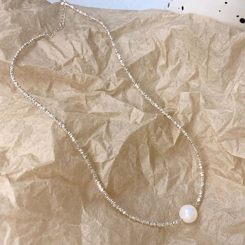 BAROQUE SILVER NECKLACE Mira Gemini