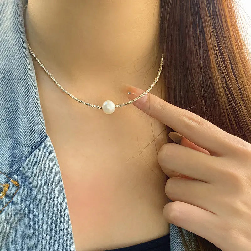 BAROQUE SILVER NECKLACE Mira Gemini