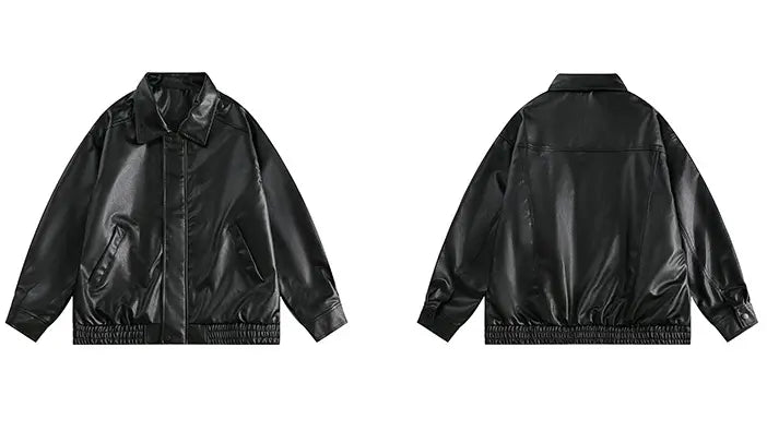 OVERSIZED FAUX LEATHER JACKET - オーバーサイズフェイクレザージャケット Mira Gemini