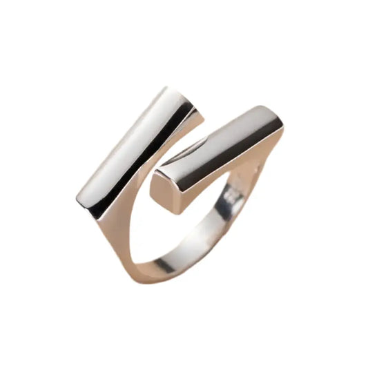 SQUARE SILVER RING Mira Gemini