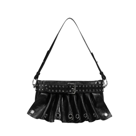 RIVET PLEATED STREET BAG - リベットプリーツ ストリート バッグ Mira Gemini
