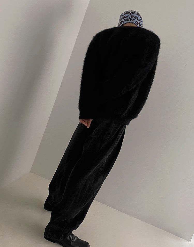 FAUX MINK V-NECK CARDIGAN（フェイクミンクVネックカーディガン） Mira Gemini