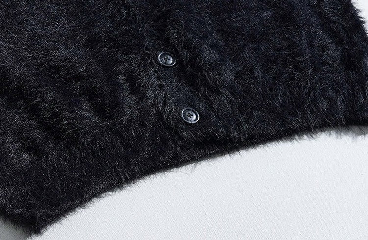 FAUX MINK V-NECK CARDIGAN（フェイクミンクVネックカーディガン） Mira Gemini