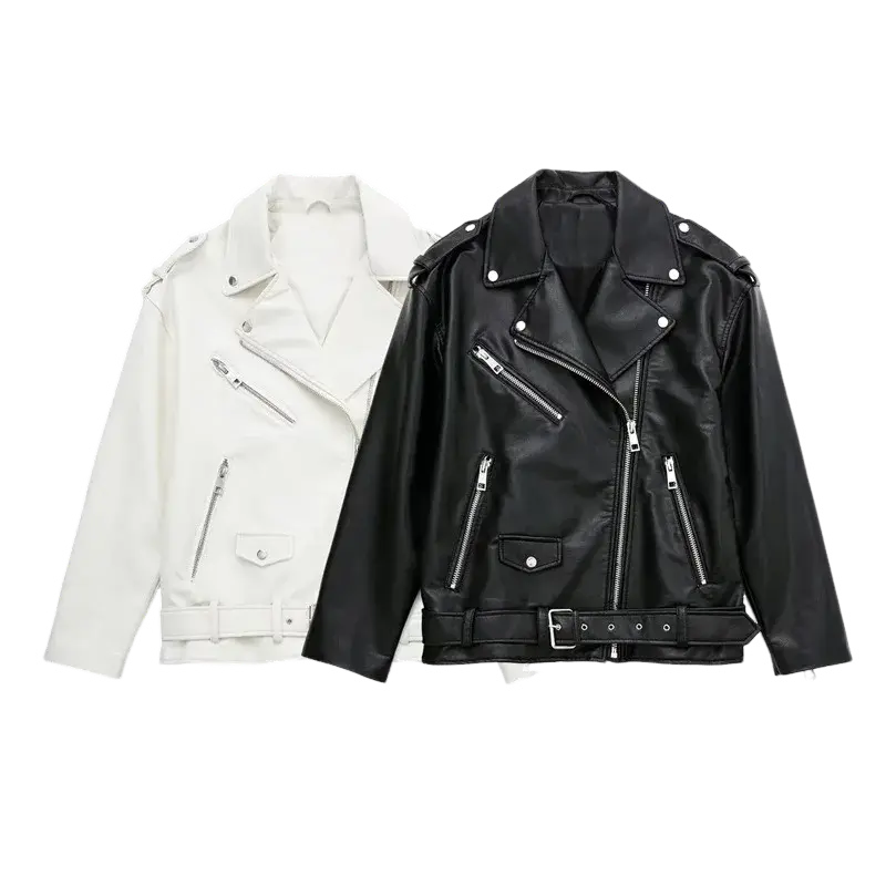 FEMININE CLASSIC FAUX LEATHER JACKET-フェミニンクラシックレザージャケット Mira Gemini