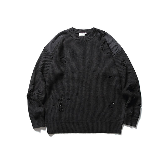 DAMAGED PATCHWORK KNIT（ダメージパッチワークニット）｜ユニセックス
