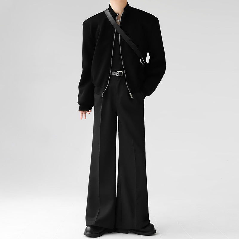 WIDE LEG BLACK SLACKS（ワイドレッグ ブラックスラックス）｜メンズ