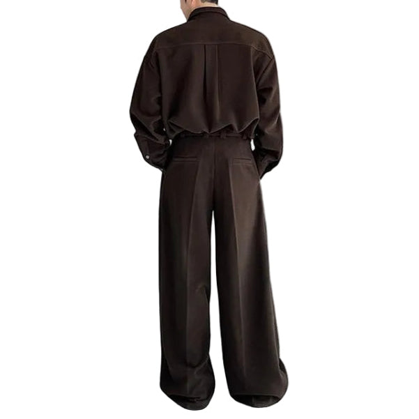 OVERSIZED SHIRT & WIDE PANTS SET（オーバーサイズシャツ＆ワイドパンツ セットアップ）｜ユニセックス