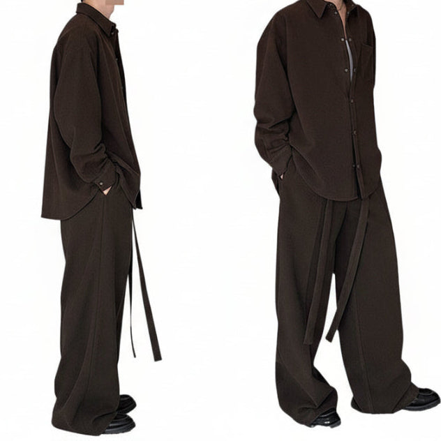 OVERSIZED SHIRT & WIDE PANTS SET（オーバーサイズシャツ＆ワイドパンツ セットアップ）｜ユニセックス