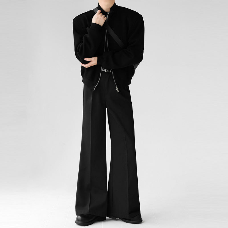 WIDE LEG BLACK SLACKS（ワイドレッグ ブラックスラックス）｜メンズ