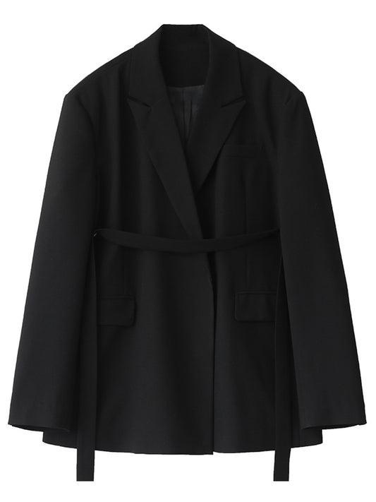 PLEATED HEM STAND COLLAR JACKET（裾プリーツ スタンドカラー ジャケット）｜レディース