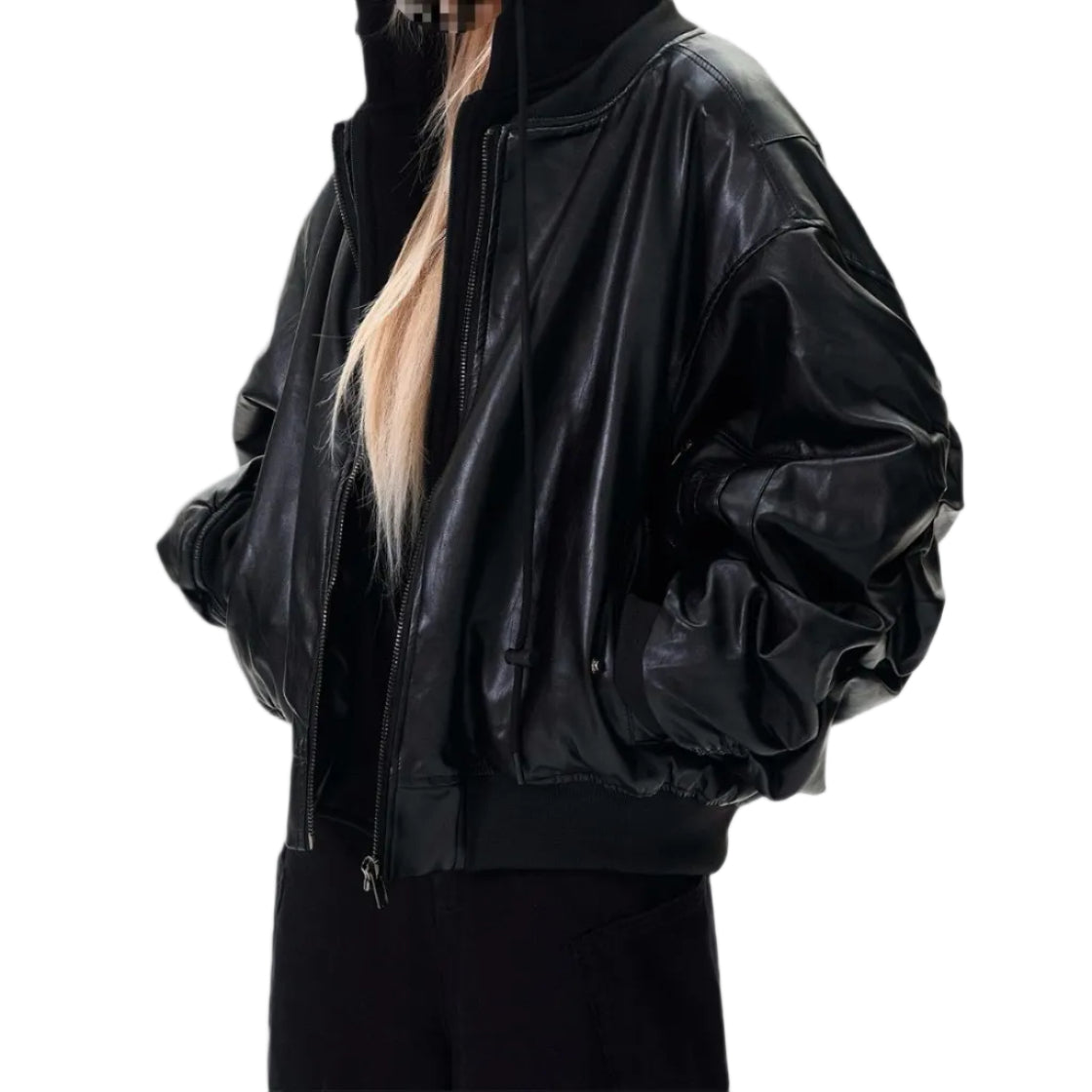 HEAVYWEIGHT BOMBER JACKET FAKE TWO-PIECE WITH HOOD（ヘビーウェイト ボンバージャケット フェイクツーピース フード付き）｜ユニセックス