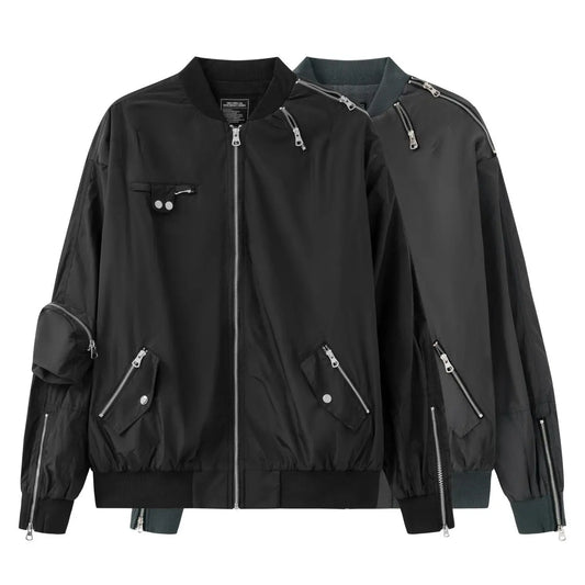 MULTI-POCKET OVERSIZED BOMBER JACKET-マルチポケット オーバーサイズ ボンバージャケット Mira Gemini