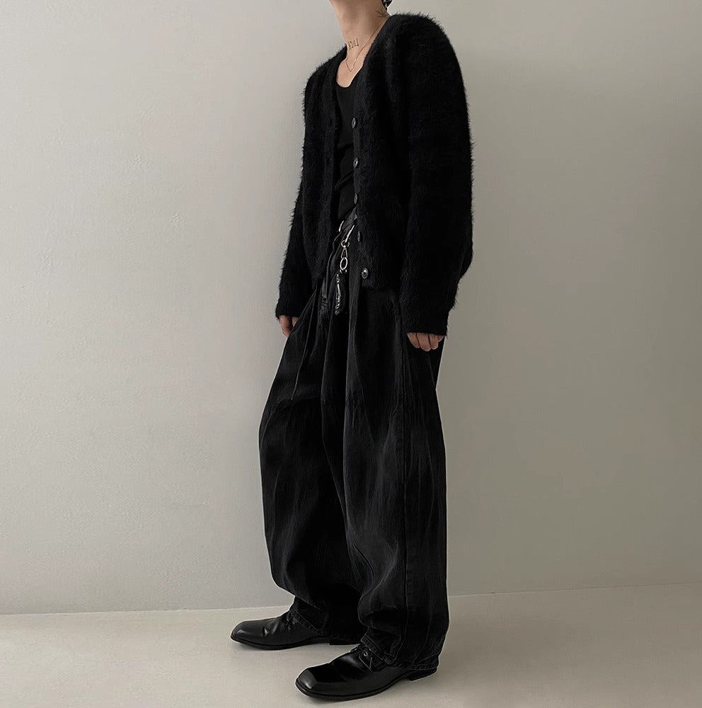 FAUX MINK V-NECK CARDIGAN（フェイクミンクVネックカーディガン）