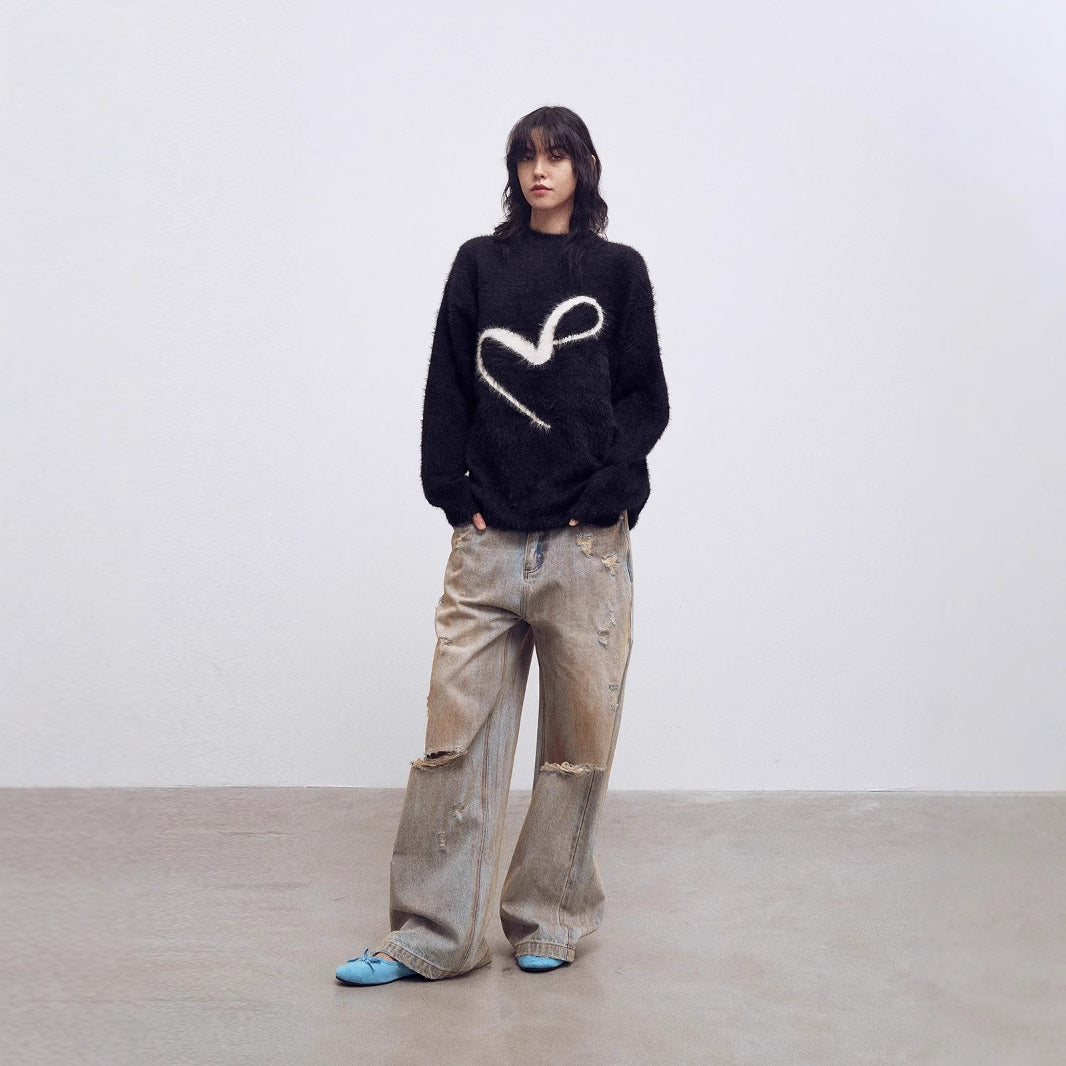 MOHAIR TOUCH LOGO SWEATER（モヘアタッチロゴセーター）