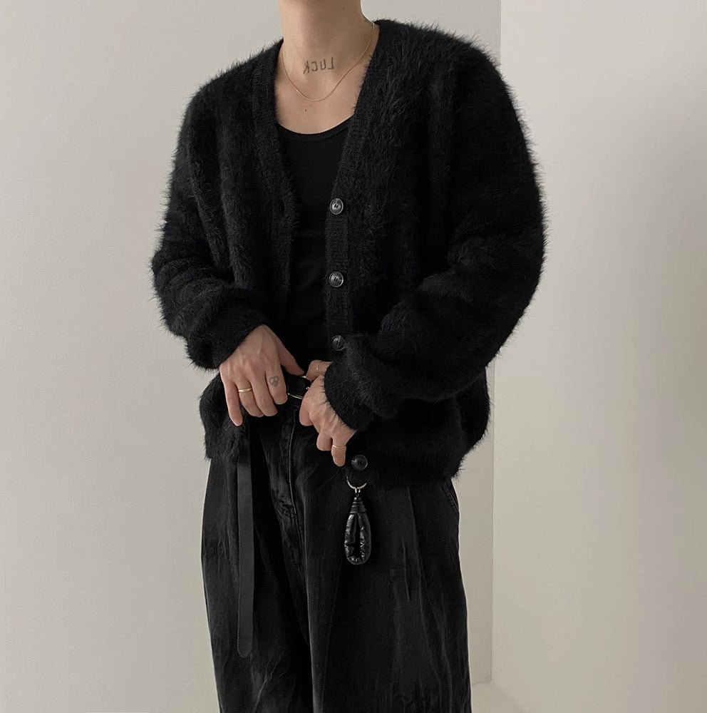 FAUX MINK V-NECK CARDIGAN（フェイクミンクVネックカーディガン）