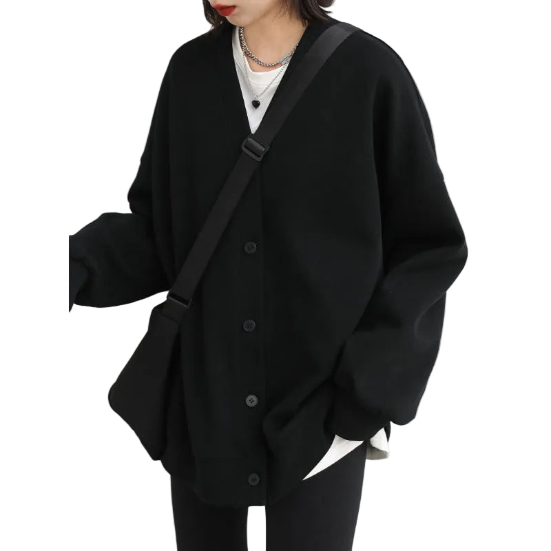 Chicven V-neck Midi Cardigan Coat Vネックミドル丈カーディガンコート｜レディース