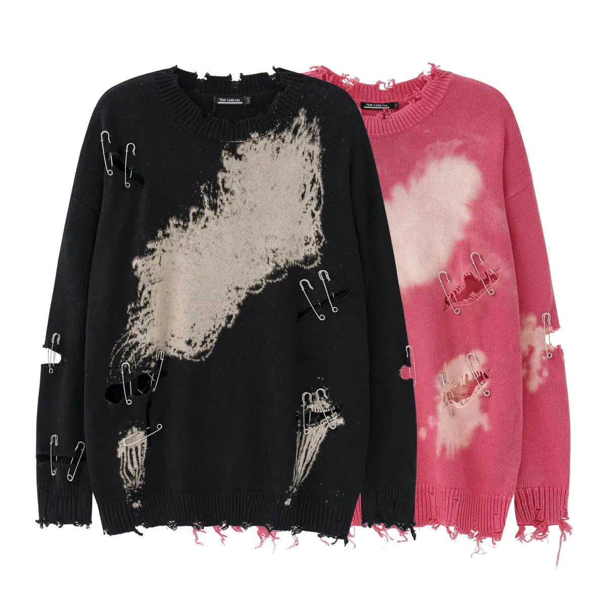 UNISEX DAMAGE DYE KNIT-ユニセックス ダメージ ダイ ニット Mira Gemini