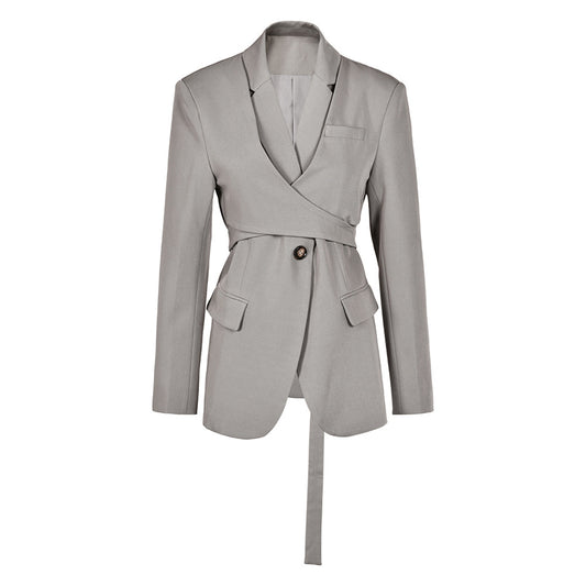 EUROPEAN DESIGN WAIST-FIT BLAZER BLOUSE（ヨーロピアンスタイル ウエストフィット ブラウスジャケット）｜レディース