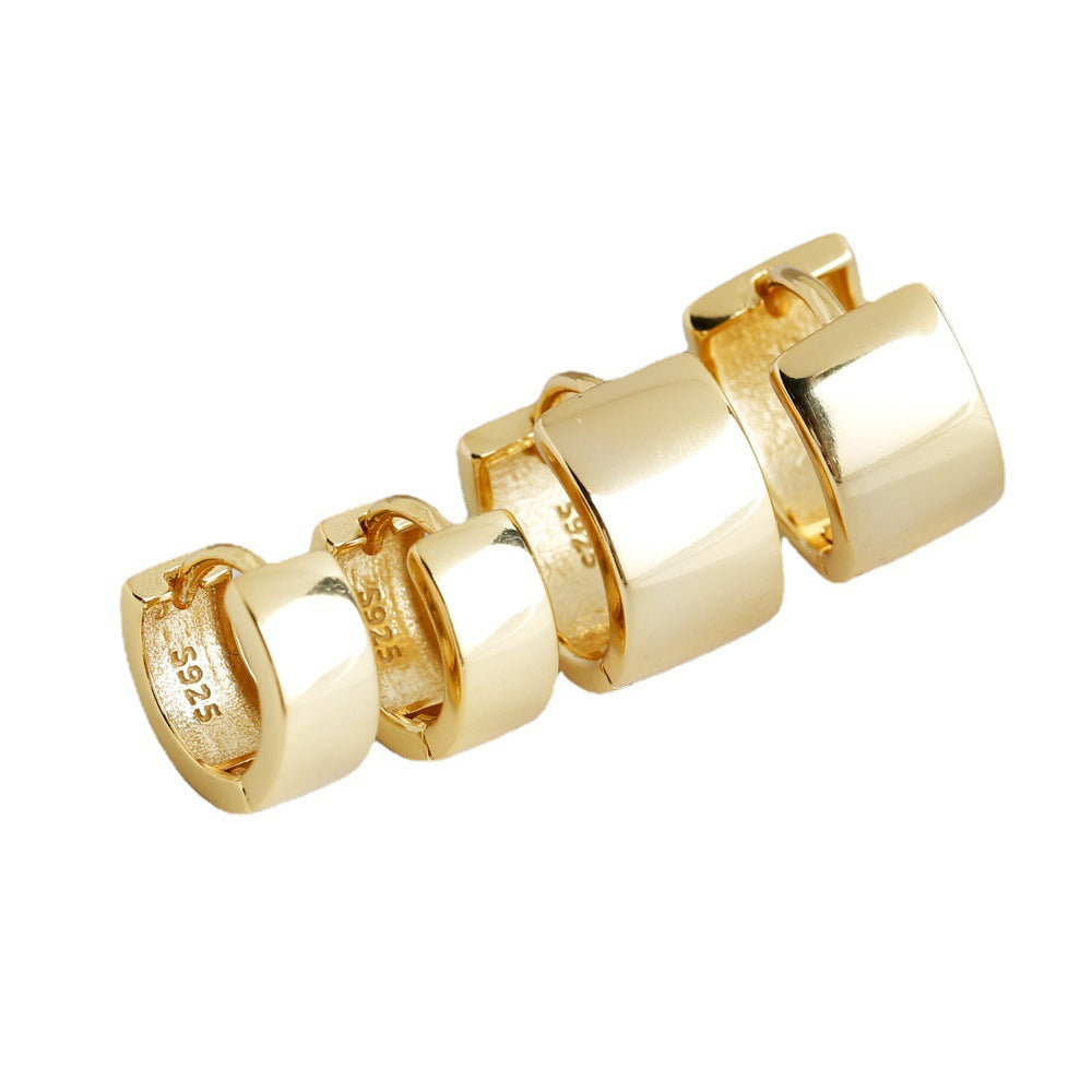 GEO WIDE HOOP EARRINGS（ジオワイドフープピアス）
