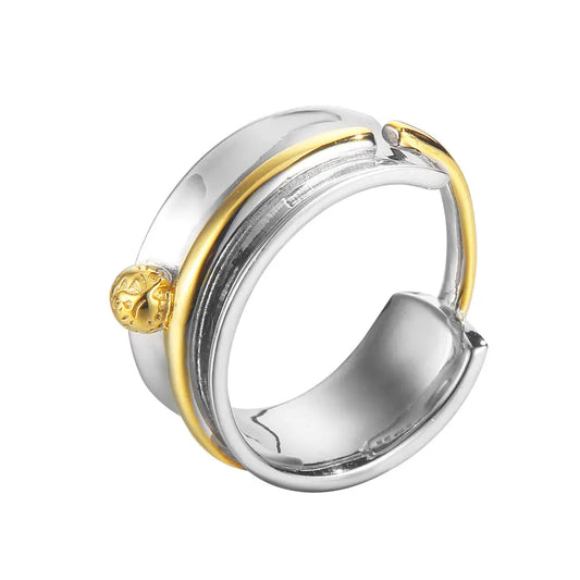 TWO-TONE OPEN RING Mira Gemini