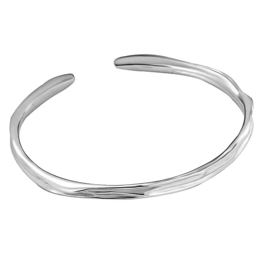 MINIMAL SILVER BANGLE Mira Gemini