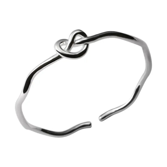 KNOT SILVER BANGLE Mira Gemini