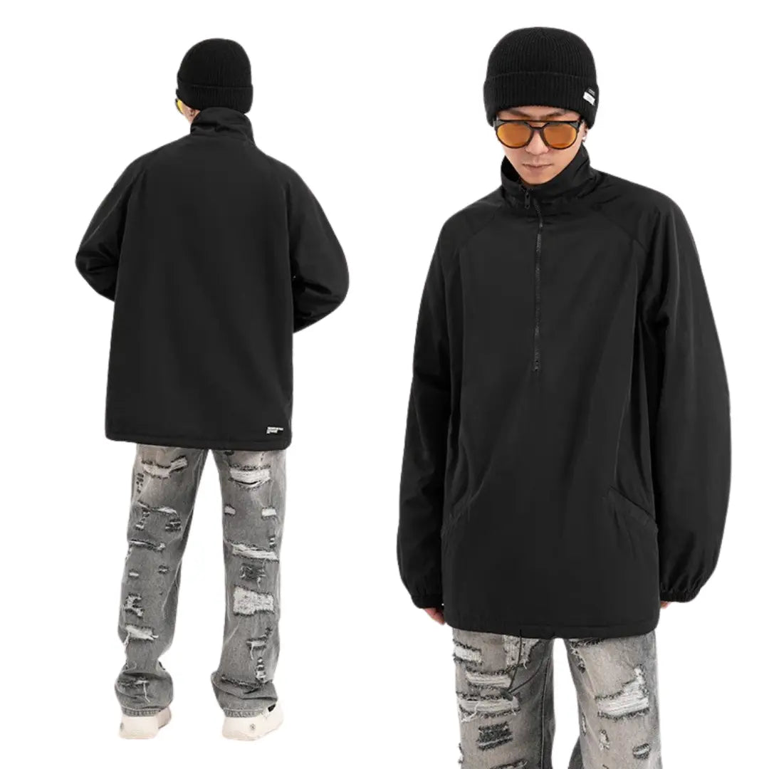 WATER-REPELLENT HIGH NECK OVERSIZED JACKET